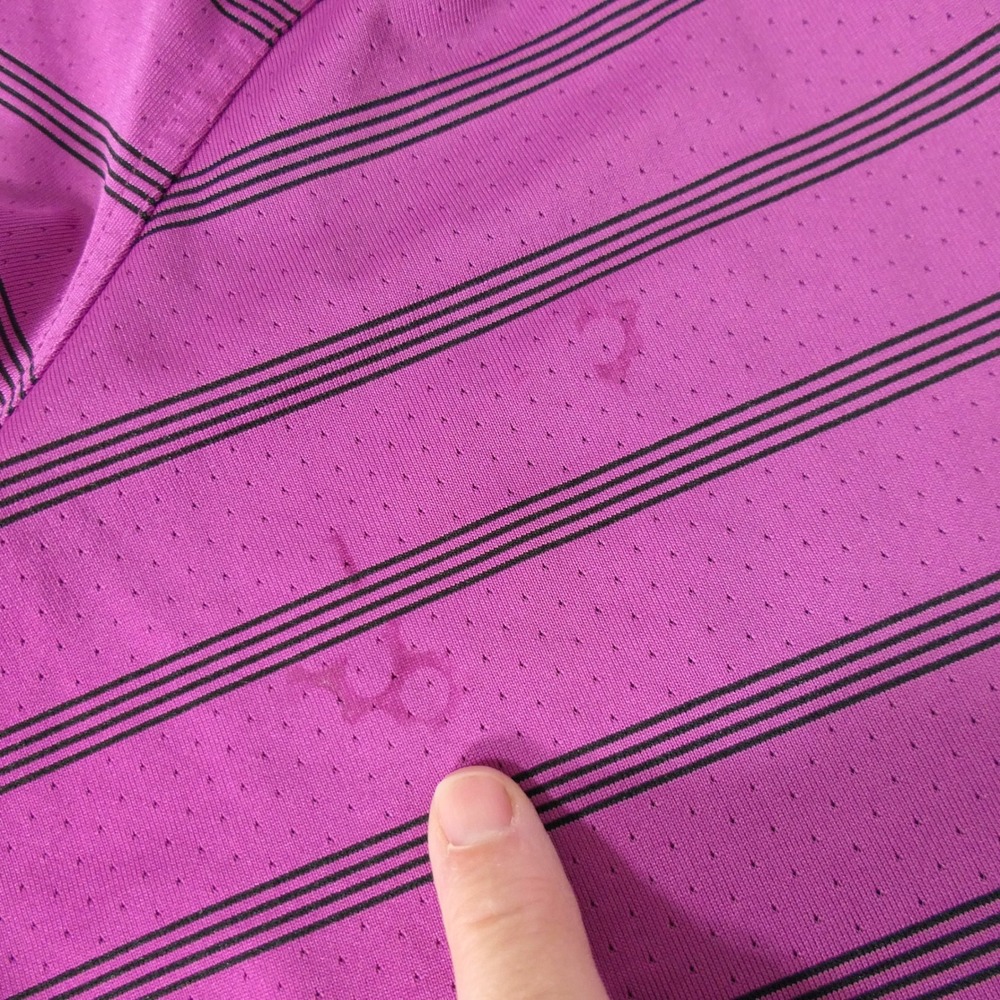 Callaway Mens Polo XXL Purple Striped Opti-Dri Gorpcore Athleisure Breathable - Picture 8 of 9